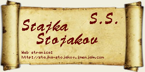 Stajka Stojakov vizit kartica